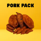 Selection of air-dried pork dog treats. Pork Pack Healthy Australian Dog Treats from Bark with Buster